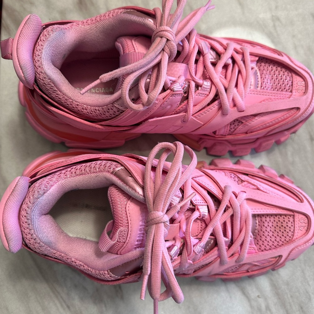 Balenciaga Pink Chunky Sneakers with Thick Sole